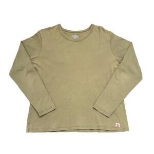 Carhartt for Women Moss Green Long Sleeve Crewneck T-Shirt 2XL Plus Size